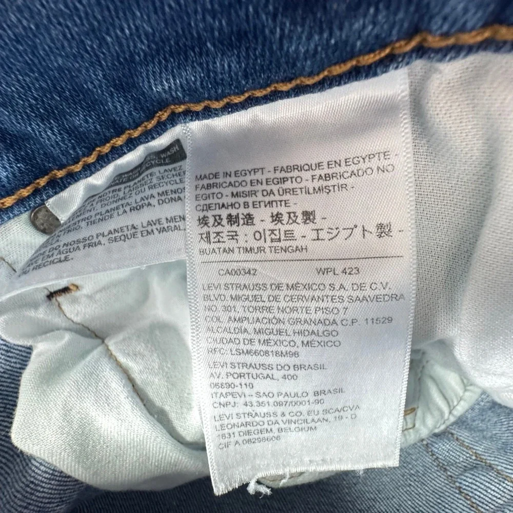 Levis 511 Jeans Mens 36x32 Blue Slim Medium Wash Stretch‎ Denim